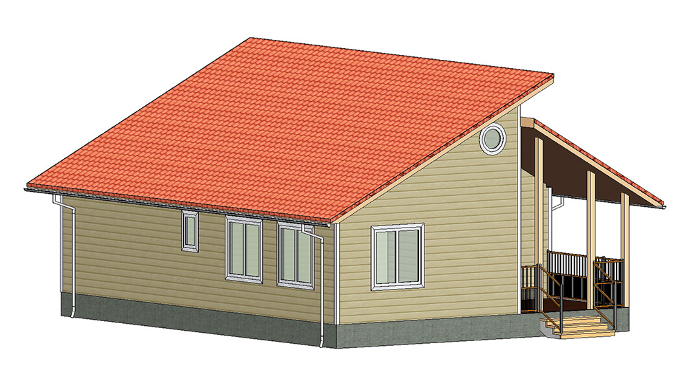 Проект "Сургут" с отдельными скатами крыши